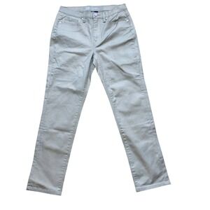 DG2 Diane Gilman Womens Metallic dage Skinny Jeans Size 10 Denim Pants